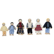 Glückliche hölzerne Familie Puppen Set